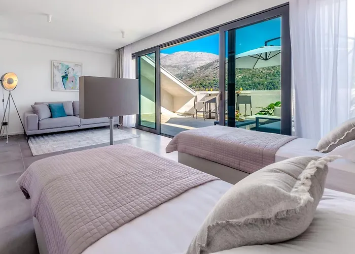 Seafront With Modern Interior Villa Slano